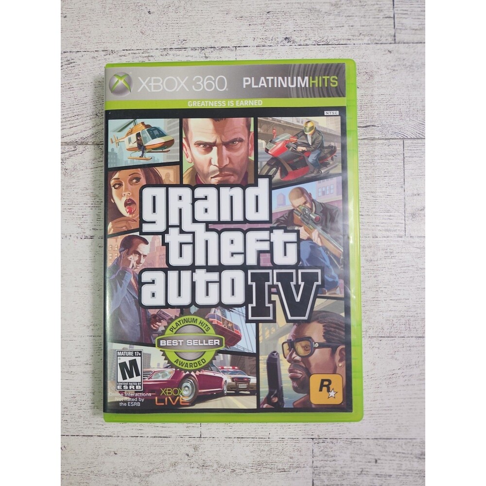 Xbox 360 Grand Theft Auto IV Platinum Hits (Microsoft, 2008) No Manual